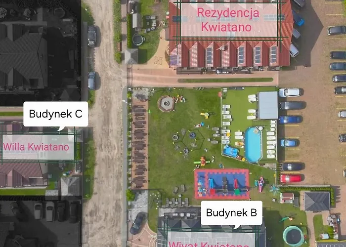Üdülőpark Kwiatano - Plac Zabaw & Jacuzzi & Basen & Sauna - Budynek C Grzybowo